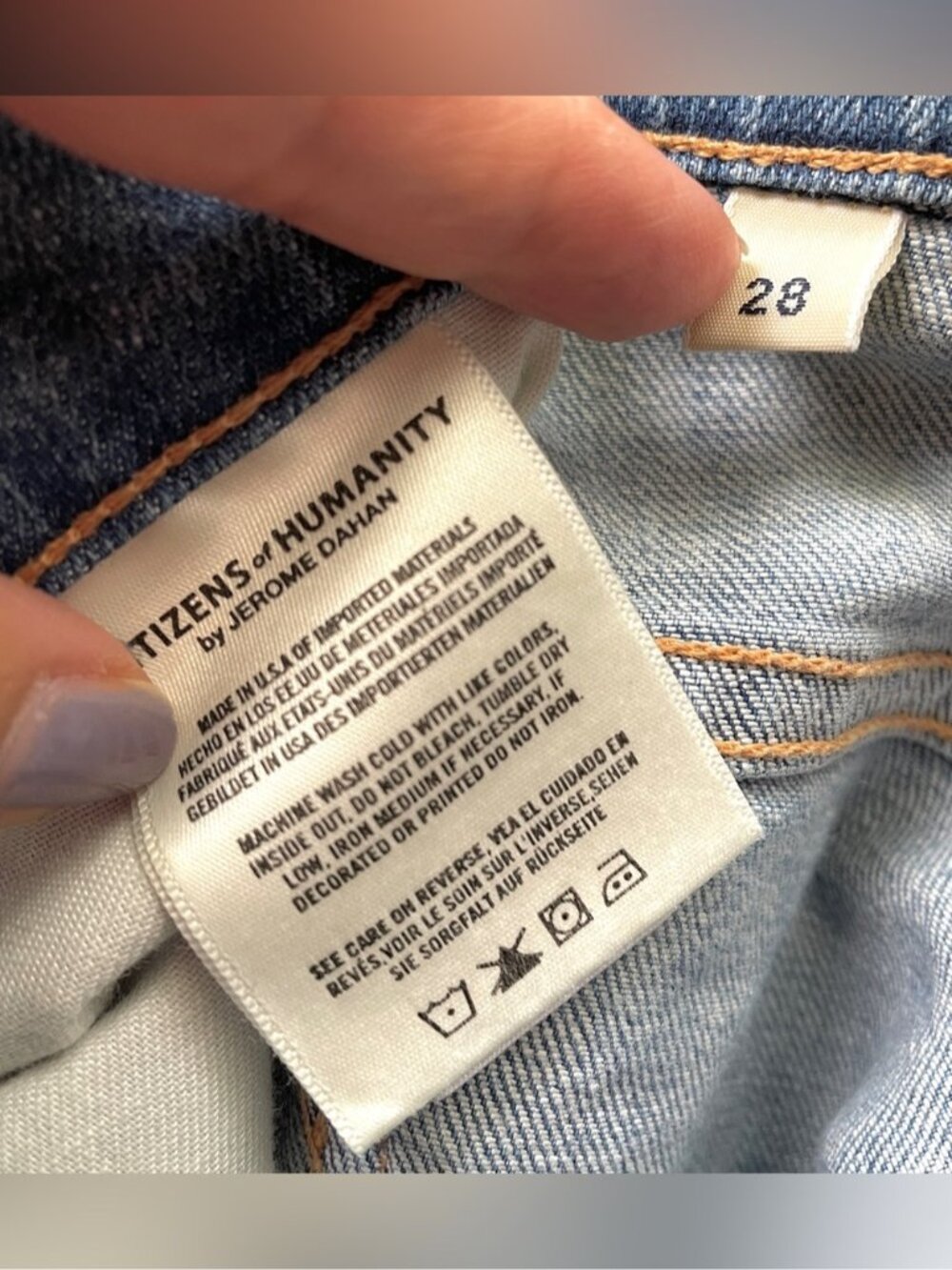 Citizens of Humanity Kaya Mid-Rise Kick Flare Patchwork Jeans - 28" - Picture 10 of 15